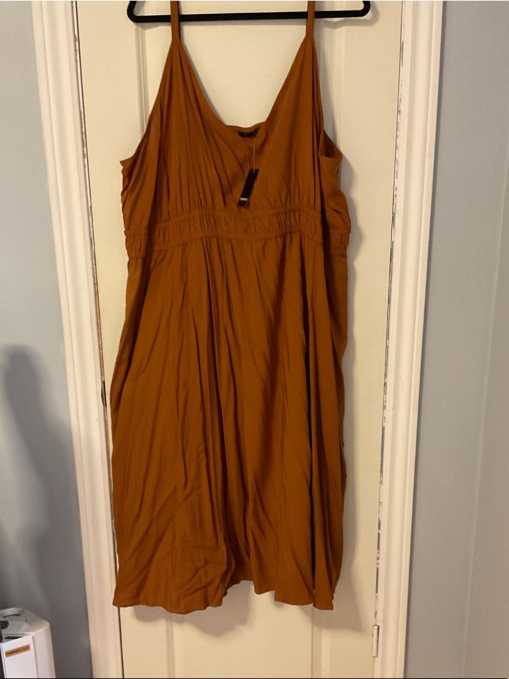 torrid Rust Orange Spaghetti Strap Midi Dress